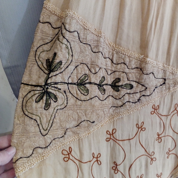 💥VINTAGE PATCHWORK EMBROIDERED GYPSY HIPPIE INDIA MAXI SKIRT CROCHET ONE SIZE - Picture 6 of 15